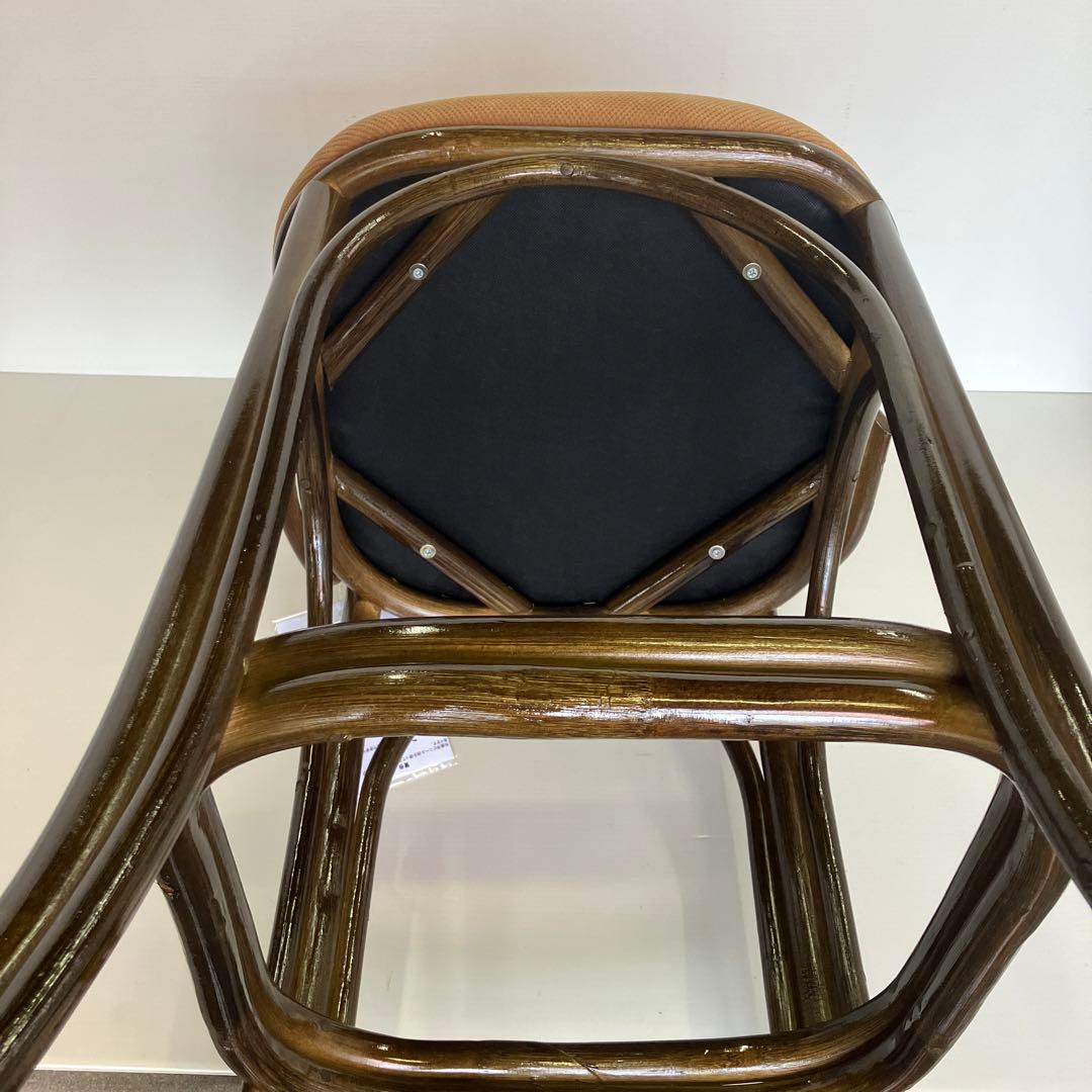 ラタン 籐 カウンターチェアー 2脚組 新品未使用品 地域限定送料無料品