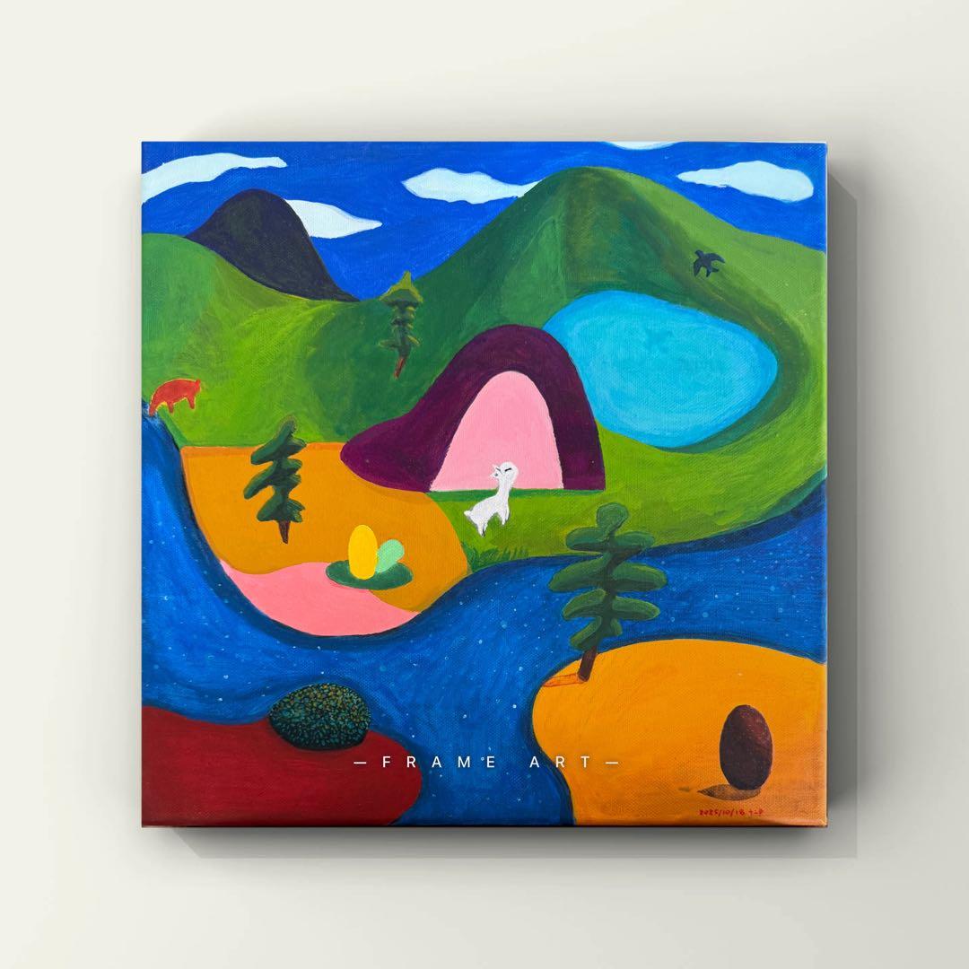 誰かの世界　アクリルonキャンバス 30cm