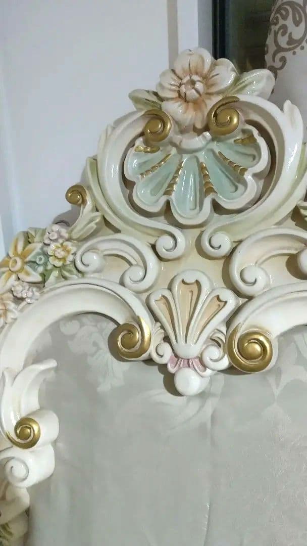 ロココ　豪華　イタリア　姫系　壁掛けミラーリメイク品