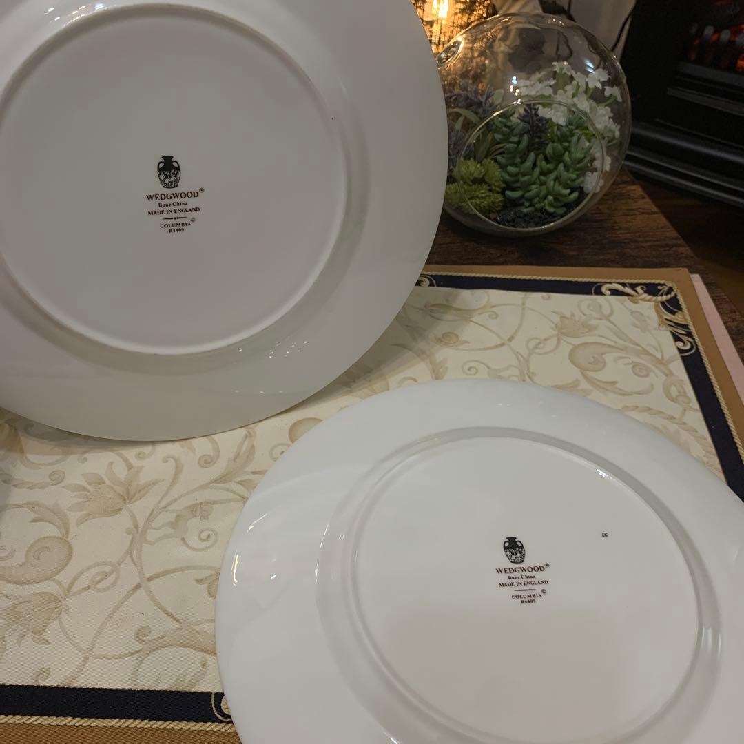 ウェッジウッド コロンビア　セージグリーン 27cmディナープレート 2枚
