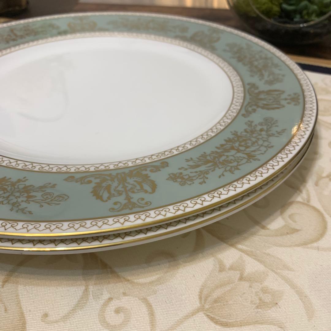 ウェッジウッド コロンビア　セージグリーン 27cmディナープレート 2枚