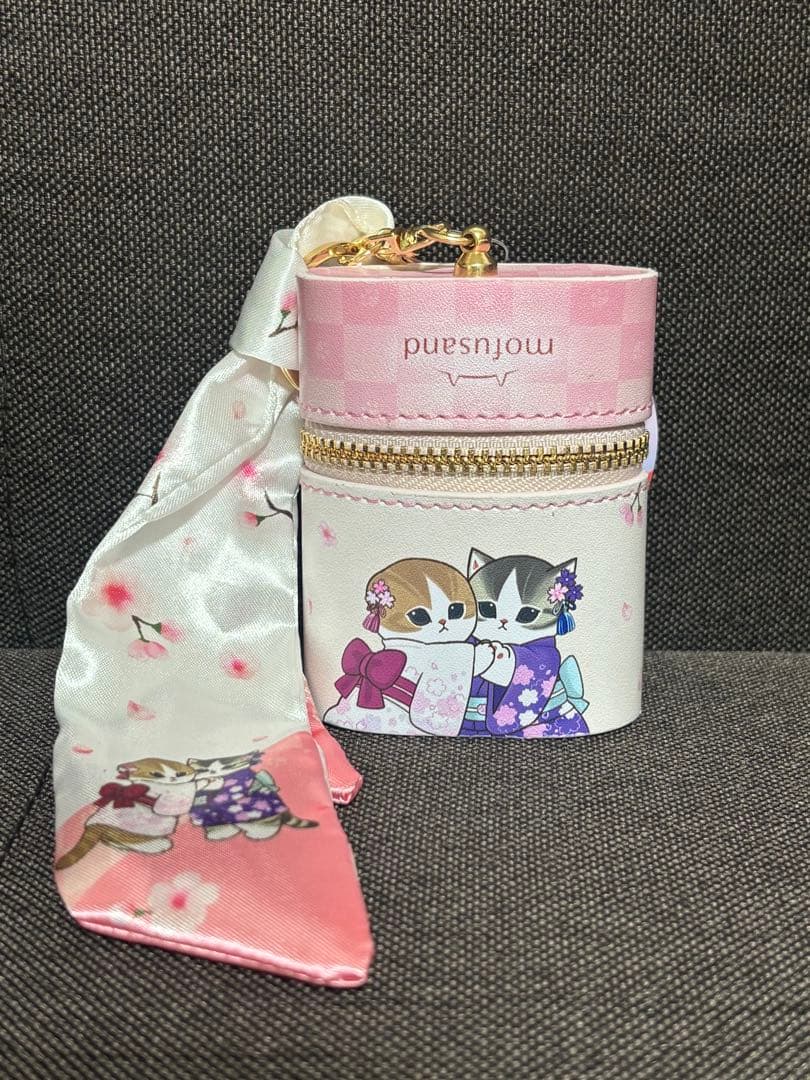 mofusand スカーフチャーム付きポーチ〜桜満開〜 タイトー限定 ピンク