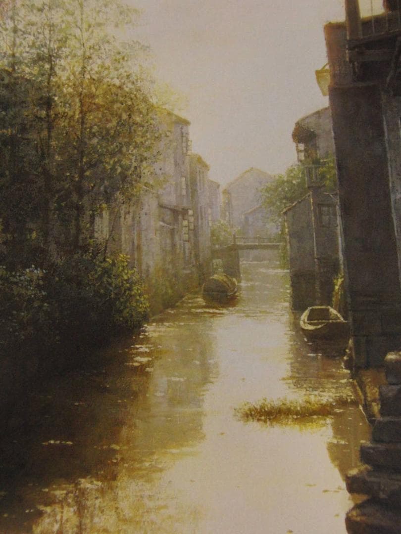 孫家珮、【曙光】、希少な額装用画集より、状態良好、新品額装付