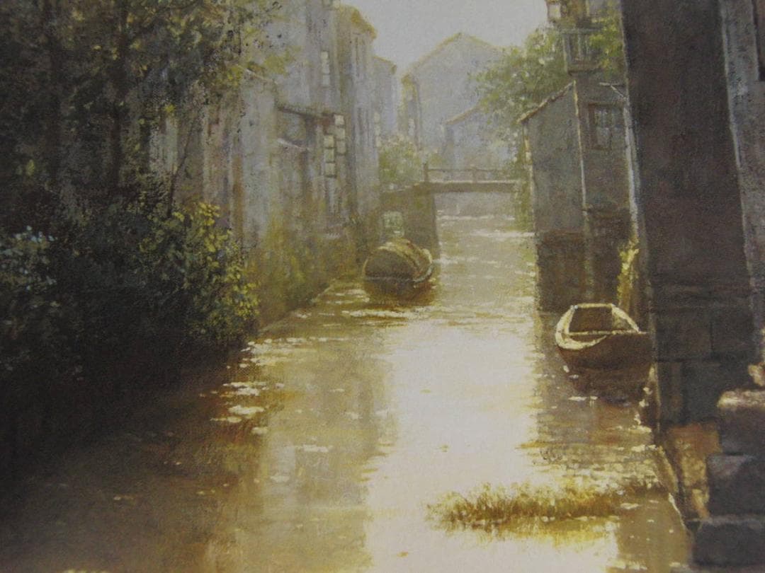 孫家珮、【曙光】、希少な額装用画集より、状態良好、新品額装付