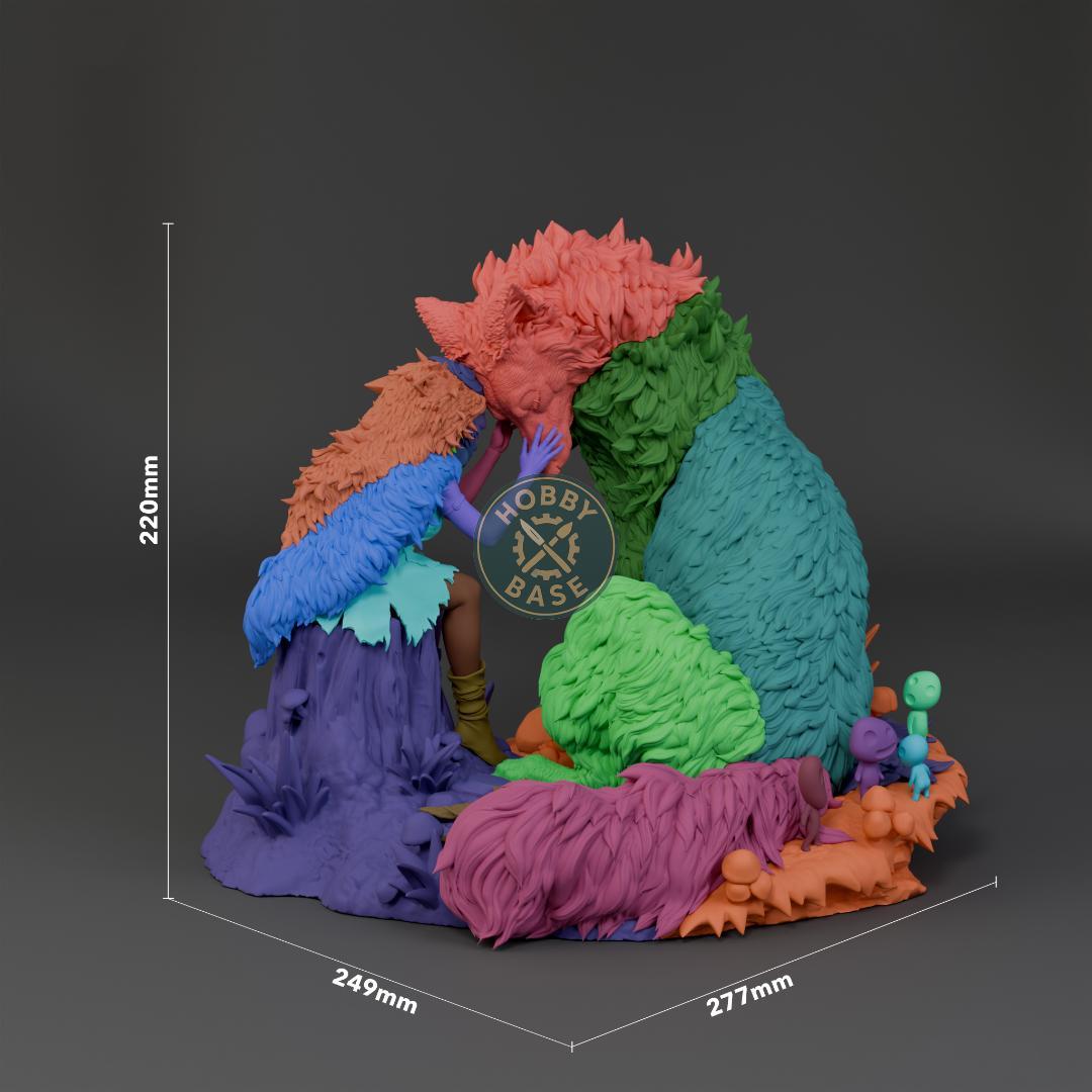 限定1点】1/8 ガレージキット ジオラマ 未組立 レジン もののけ姫風