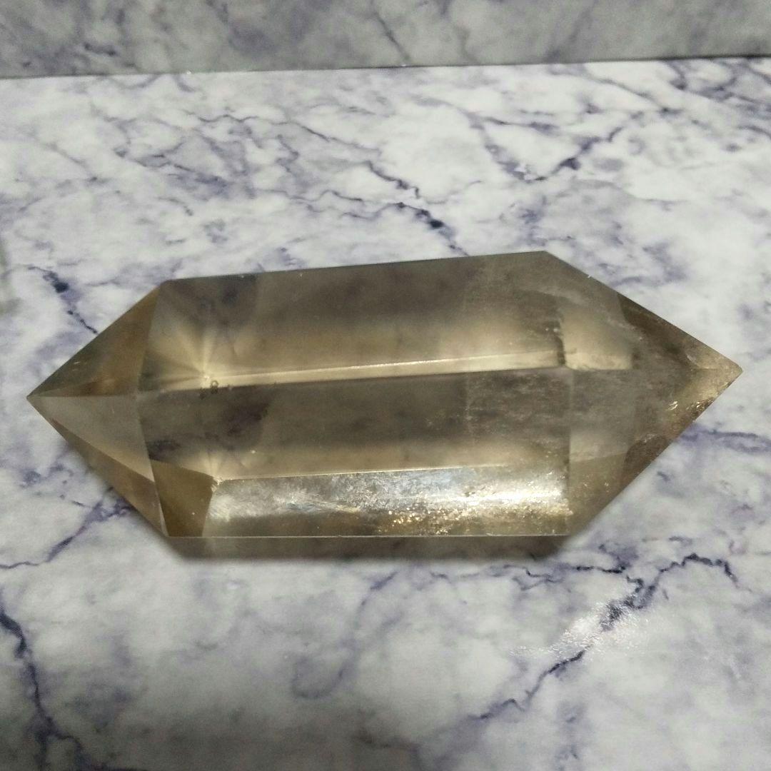 透明感抜群！ スモーキークォーツ ダブルポイント 67mm 60g - メルカリ