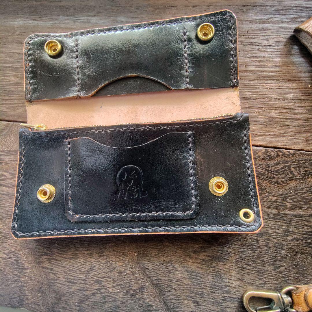 トラッカーウォレット　手染め 疾風迅雷 ロングタイプ