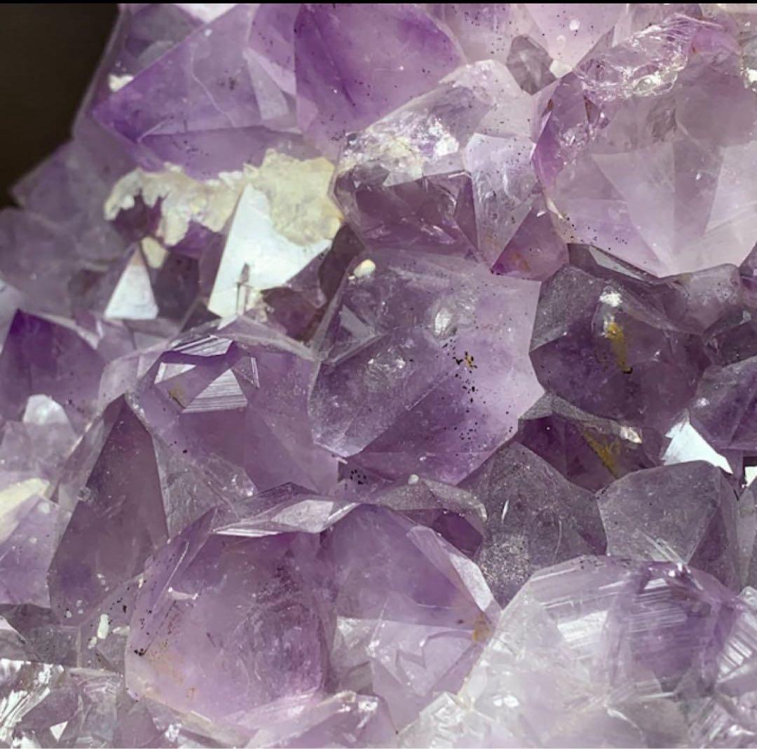 ブラジル産☆ラベンダーアメジスト原石クラスター