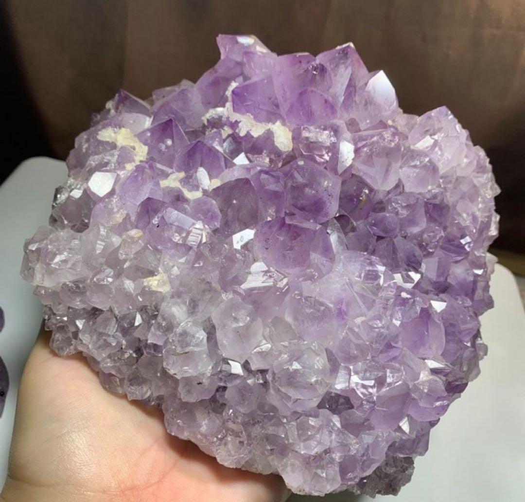 ブラジル産☆ラベンダーアメジスト原石クラスター