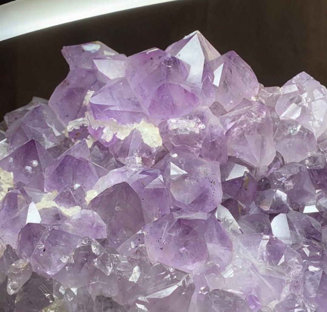 ブラジル産☆ラベンダーアメジスト原石クラスター
