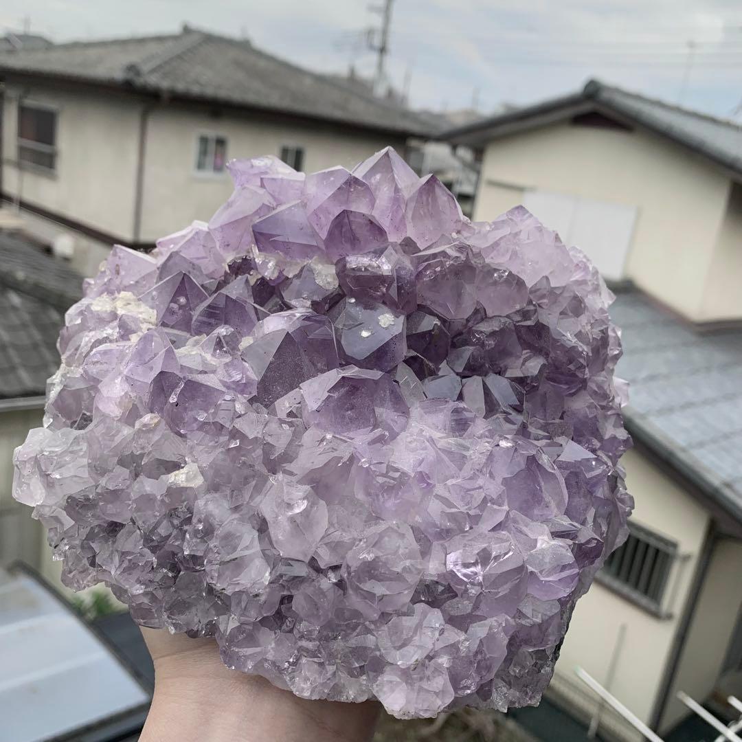 ブラジル産☆ラベンダーアメジスト原石クラスター