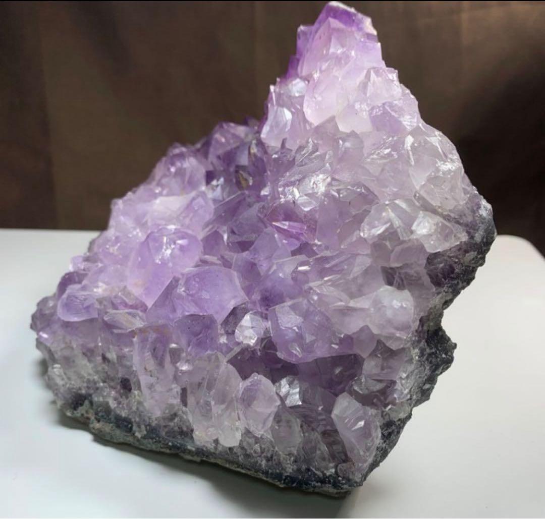 ブラジル産☆ラベンダーアメジスト原石クラスター