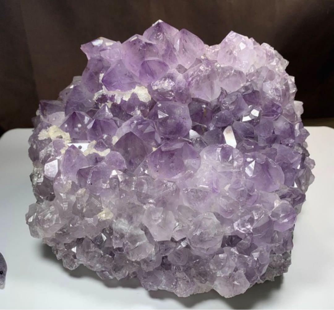 ブラジル産☆ラベンダーアメジスト原石クラスター