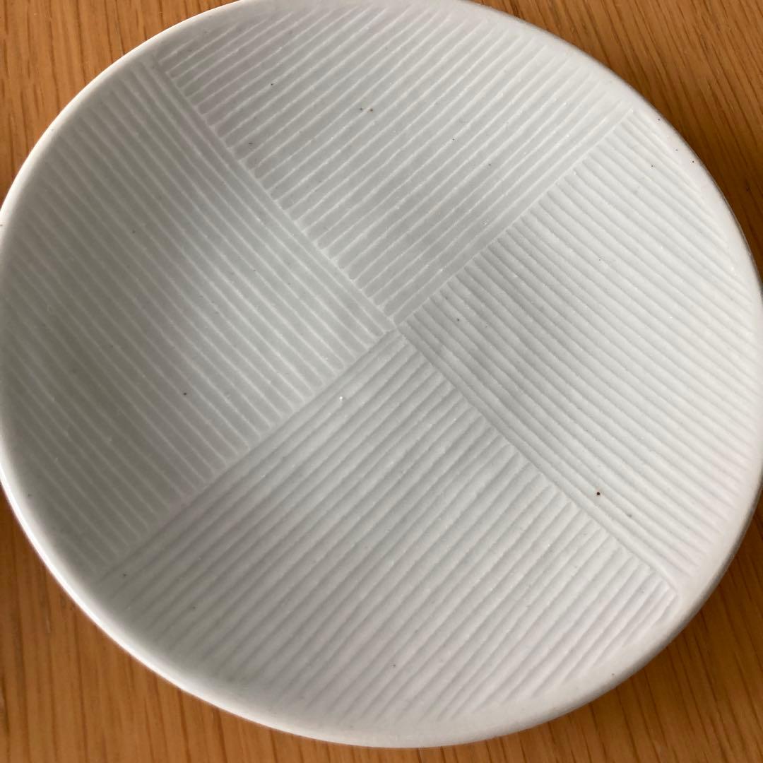 阿南維也さん　白磁鎬5.5寸皿　2枚セット