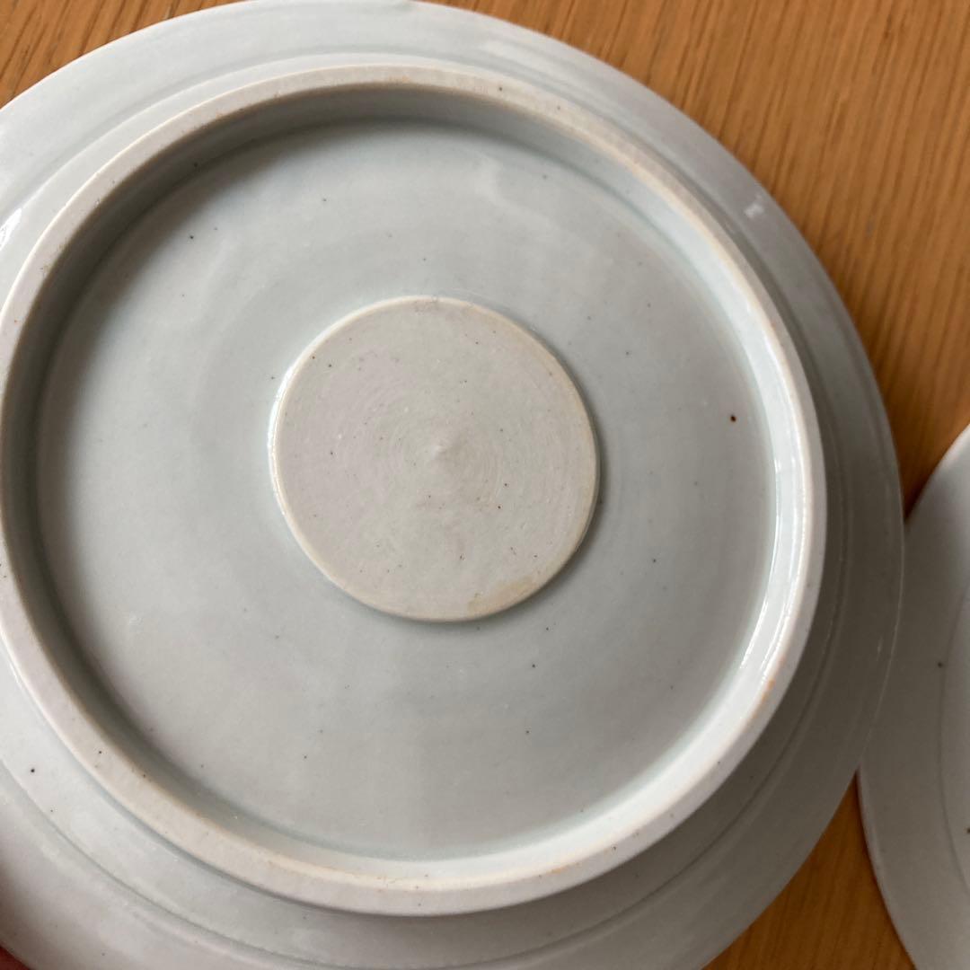 阿南維也さん　白磁鎬5.5寸皿　2枚セット