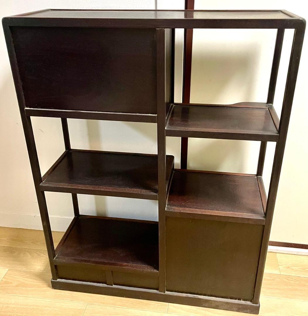 古い家具 茶棚 91㎝ 飾り棚 盆栽棚 香炉棚 煎茶道具 唐木