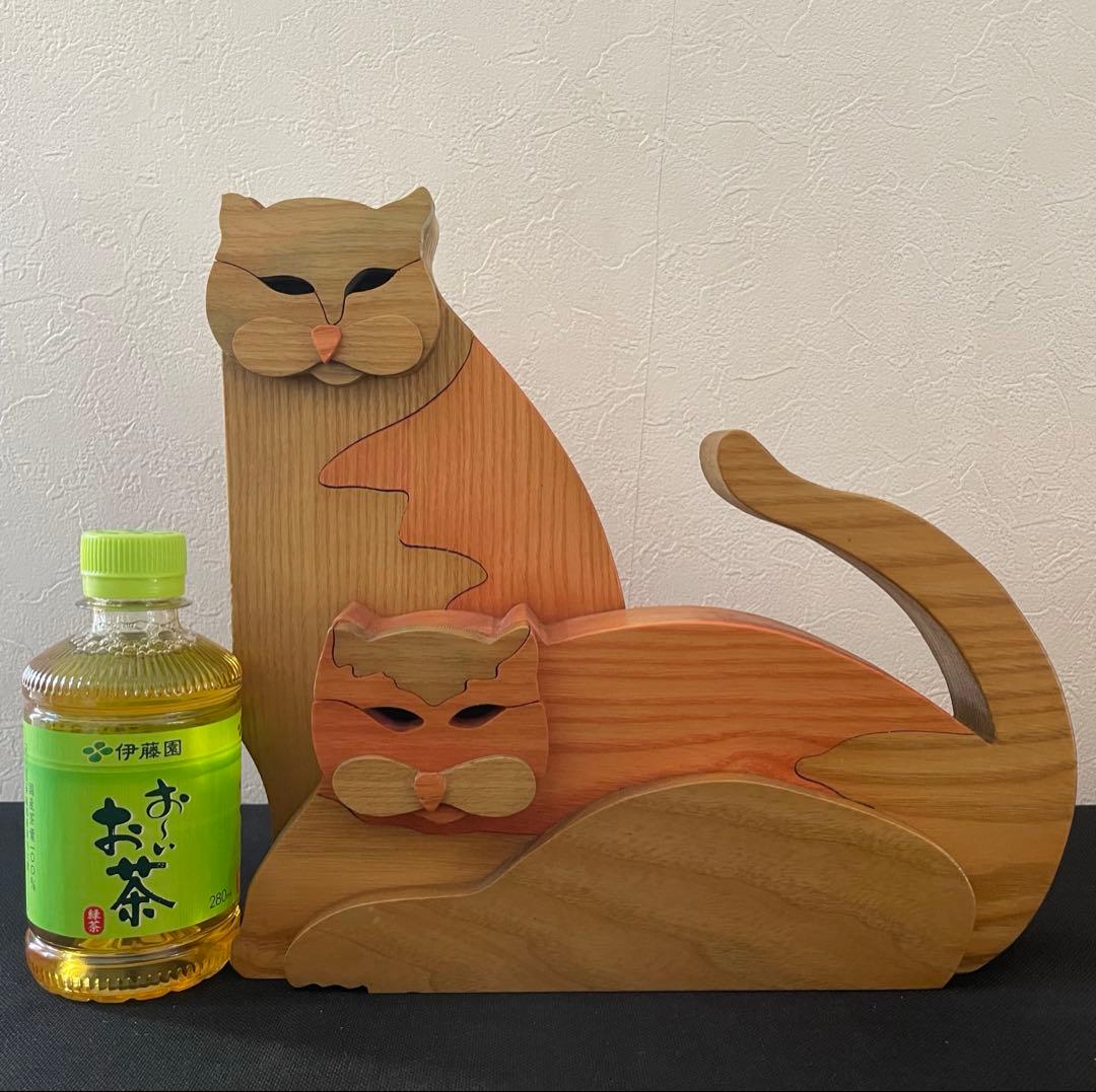 legnomagia レグノマジア 猫　組み木　置物　ヴィンテージ　イタリア製