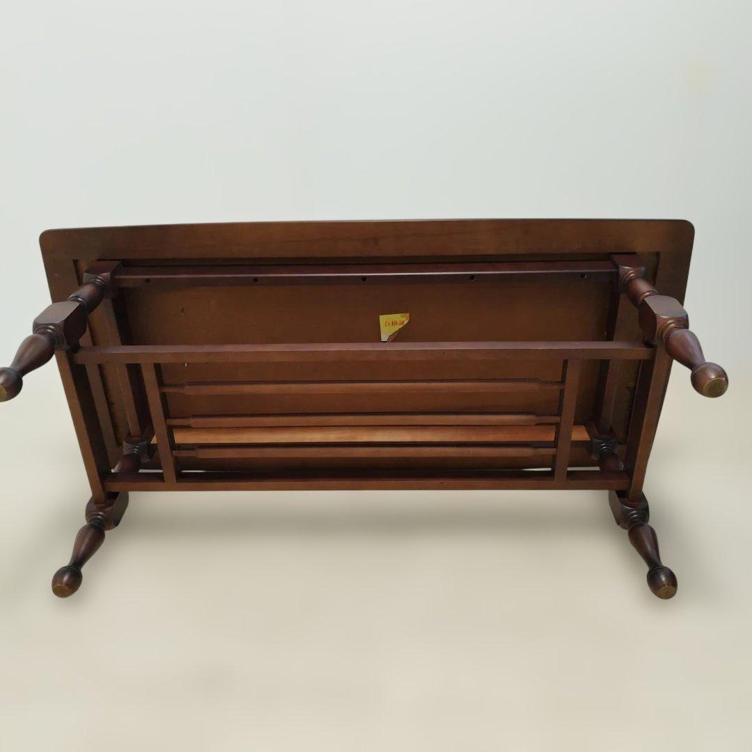 【引取歓迎】アンティーク オールド カリモク センターテーブル 大理石調 レトロ