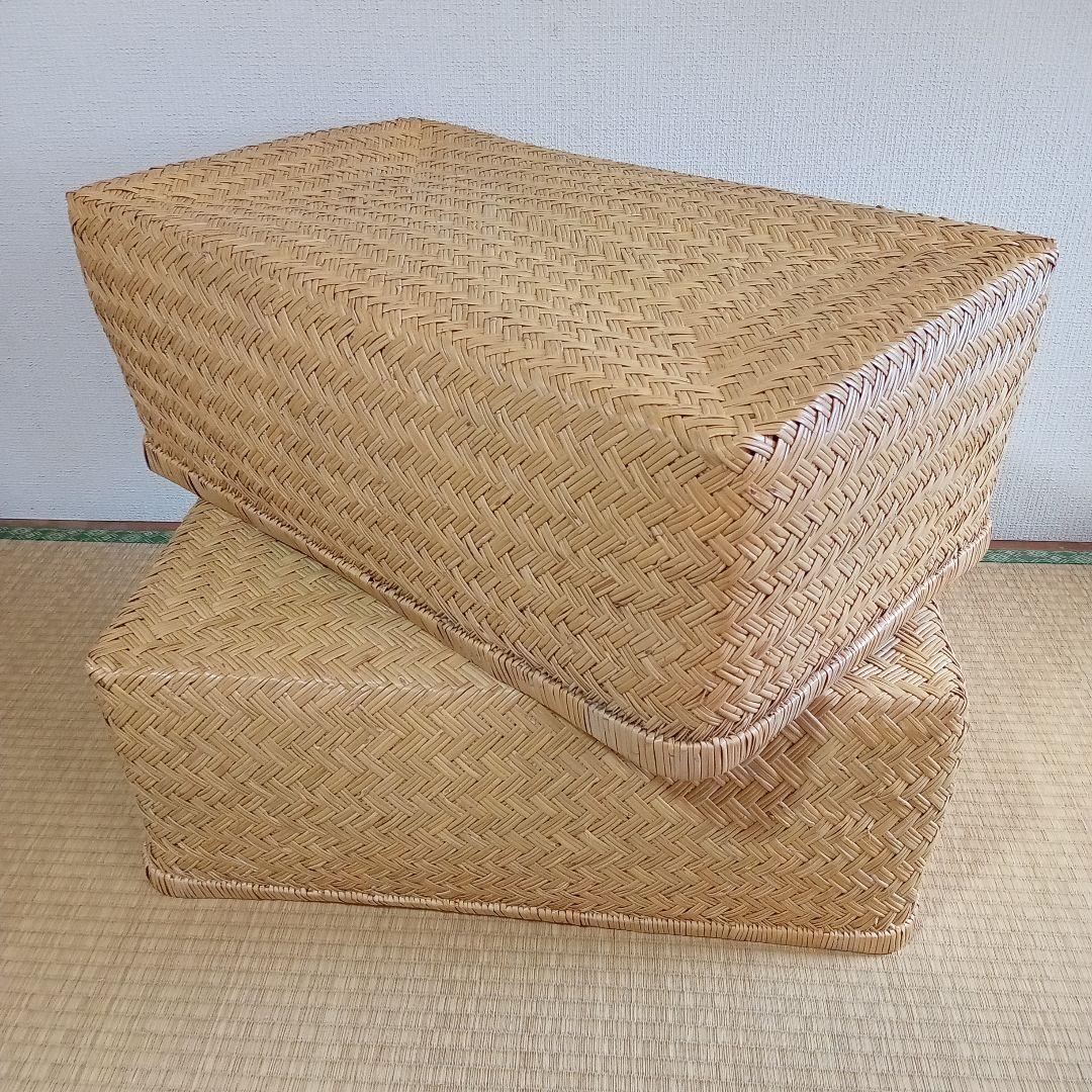 鳥越すず竹竹細工行李かご(大型67cm)