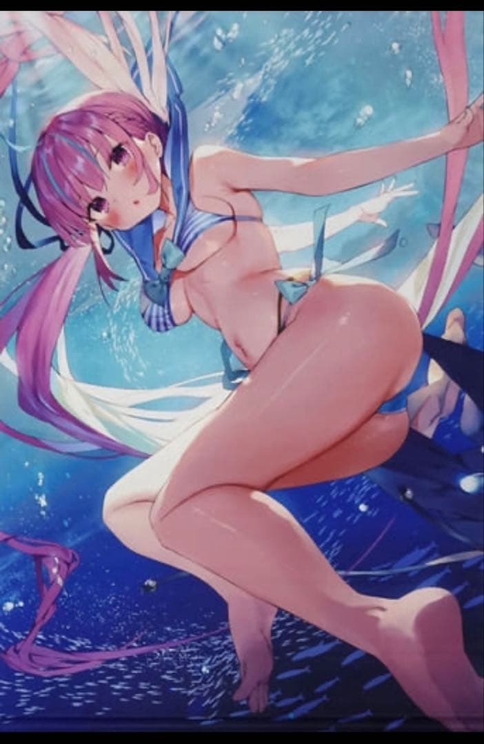 湊あくあ　タペストリー　ホロメン限定　水着　誕生日　記念