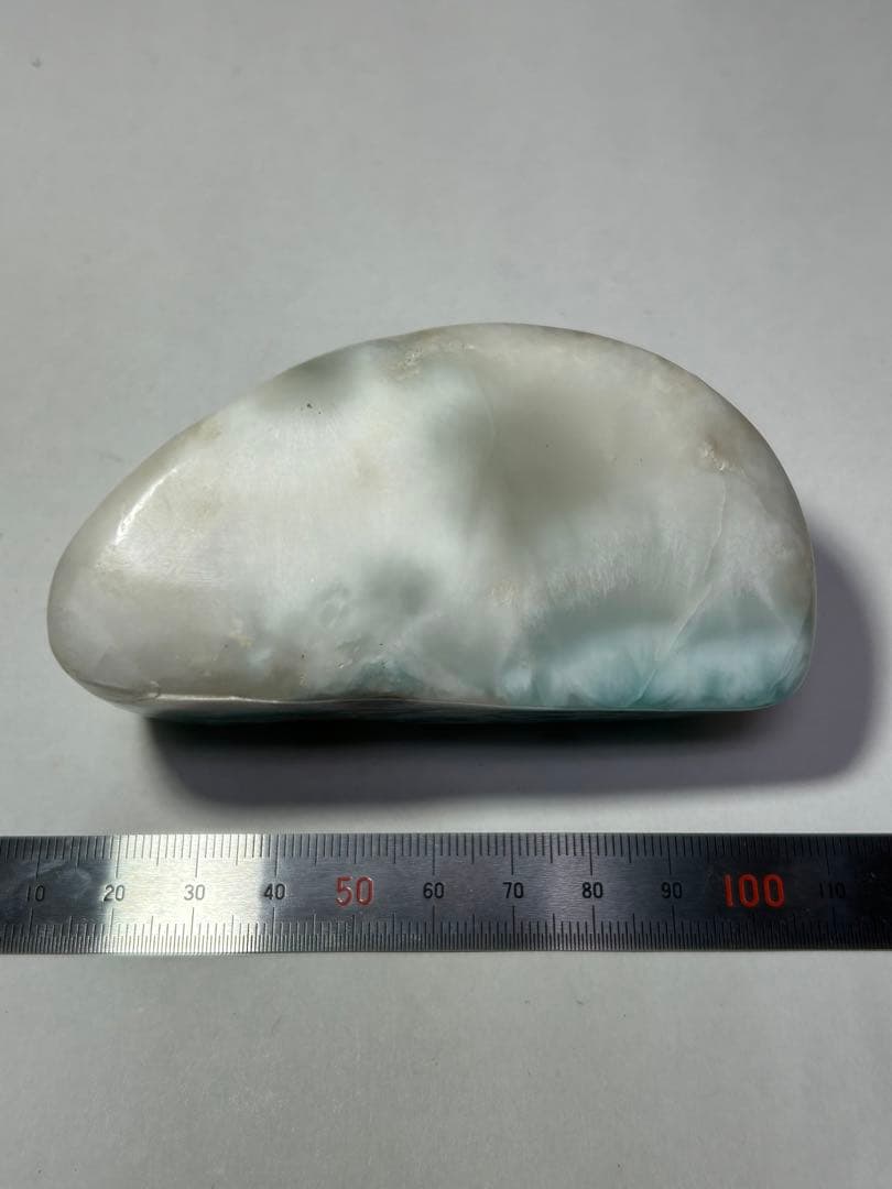 ドミニカ産　特大　ラリマー　ブルー　ペクトライト　原石　磨き石　370.5g