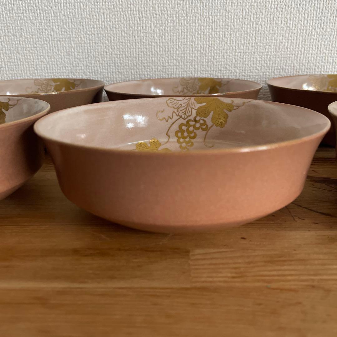 澤村陶哉 金彩葡萄紋向附 6客 鉢 - メルカリ