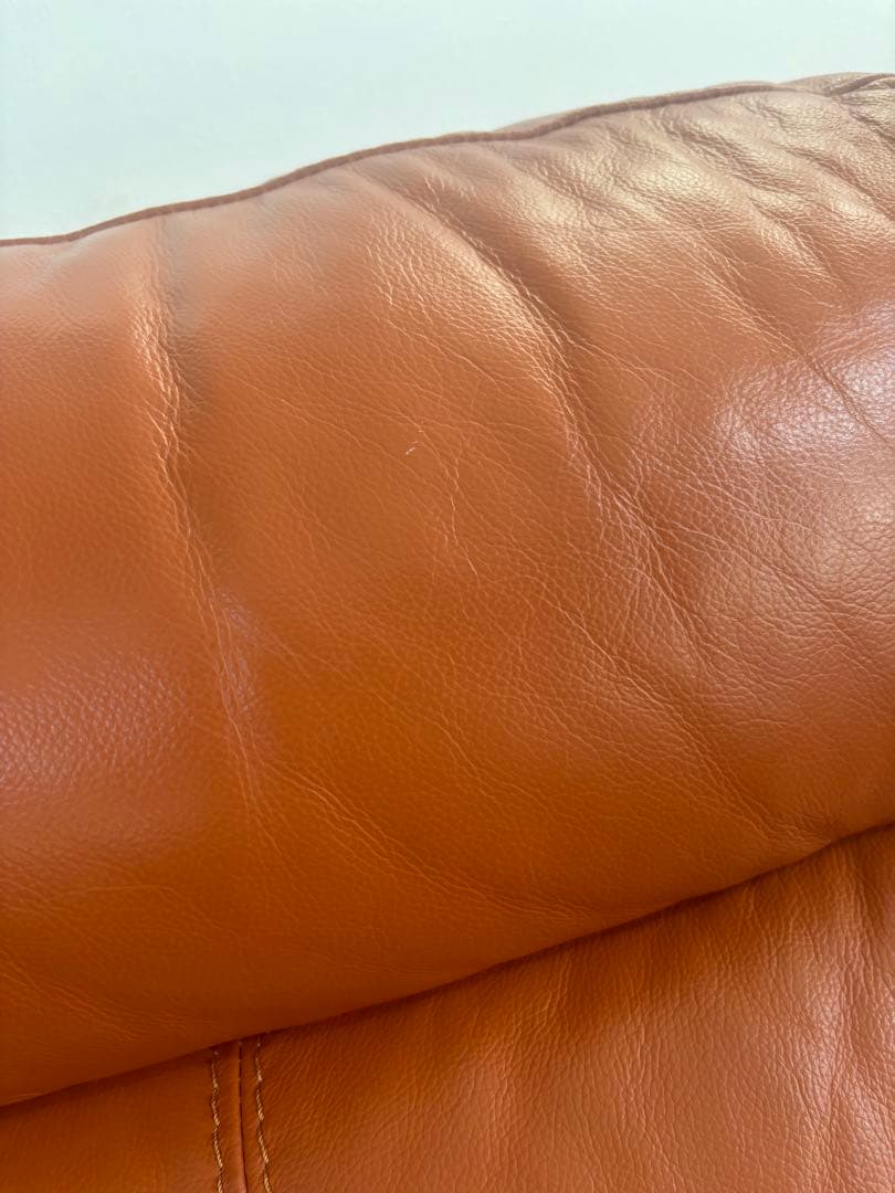 東京インテリア　革張りソファ　キャメル　取りに来ていただける方
