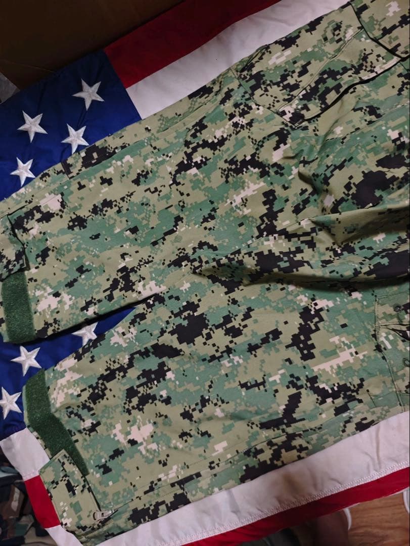 【新品・実物】US NAVY NWU Type3 APECS 防水パンツ SS