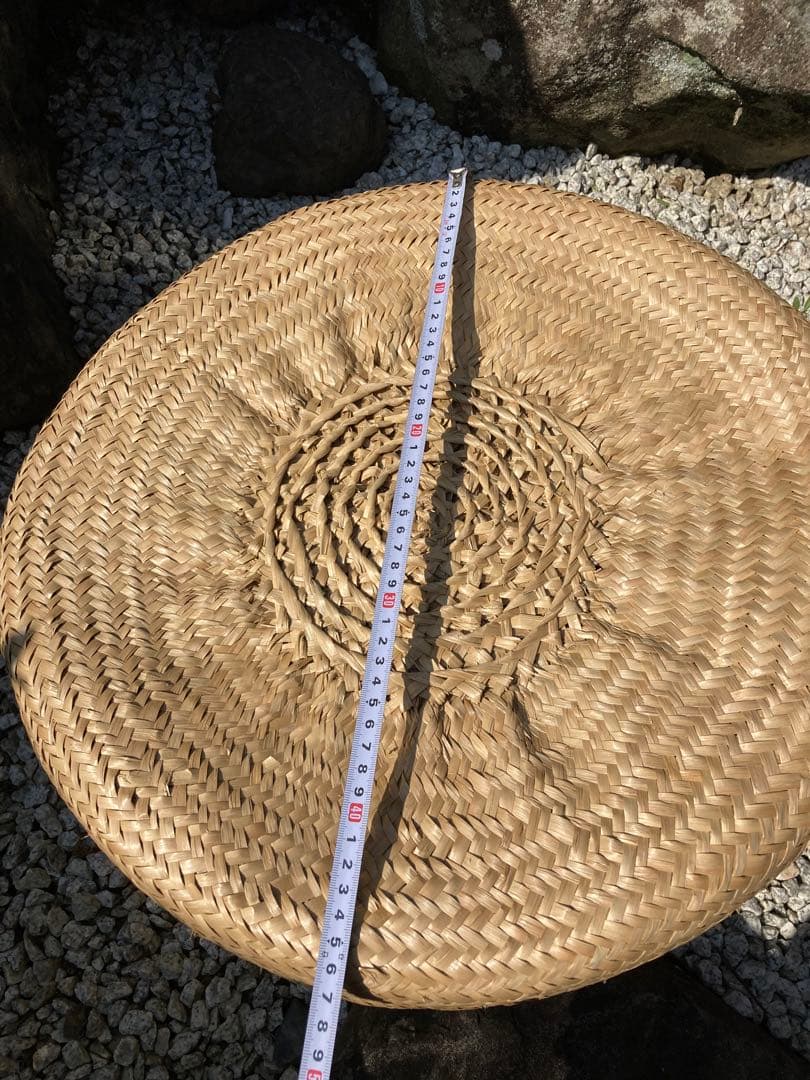 特大 手編みまんまる 天然素材の円筒形バスケット - メルカリ