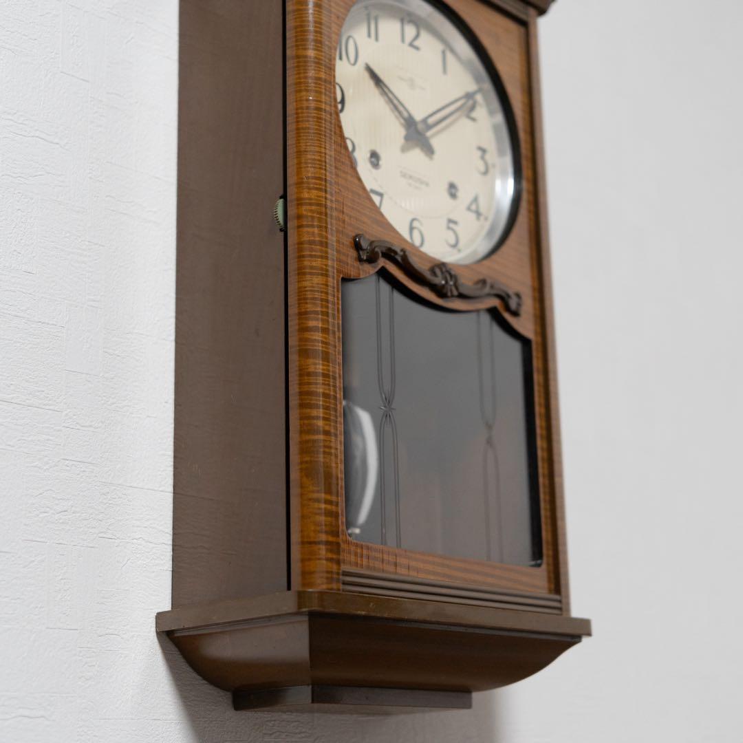 精工舎　柱時計　ボンボン時計　昭和　レトロ　オーバーホール済　動作品