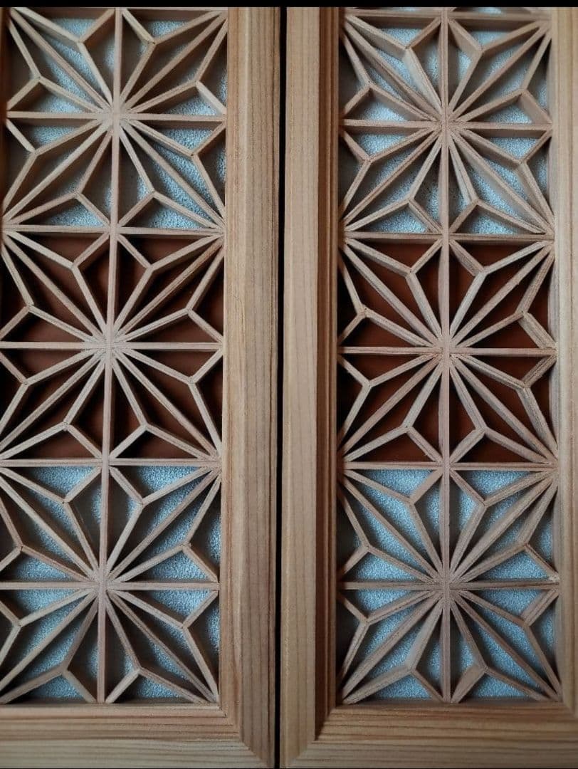 202 ❣️特価❣️ 飾り組子麻の葉組子アクリル板入り3枚一組