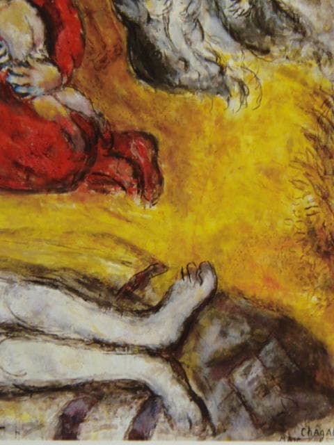 シャガール、『十字架降架』、希少な画集より、新品高級額・額装付