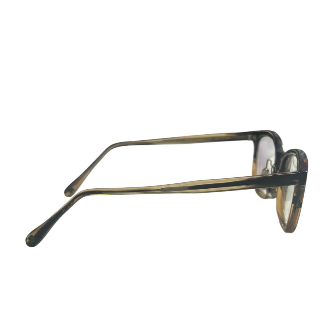 EVE un BLUE メガネ　ウェリントン　フレーム　ブラウン　度あり