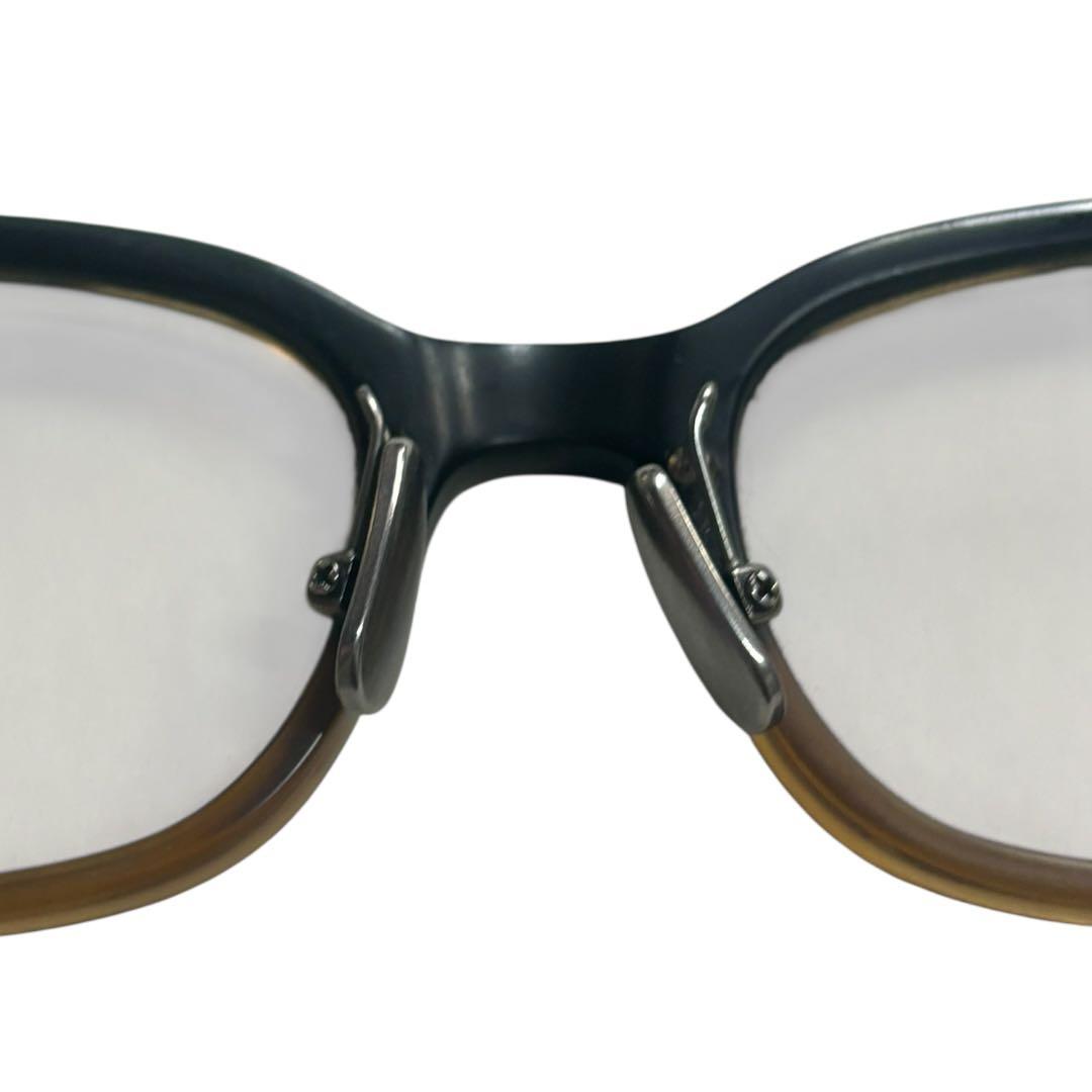 EVE un BLUE メガネ　ウェリントン　フレーム　ブラウン　度あり