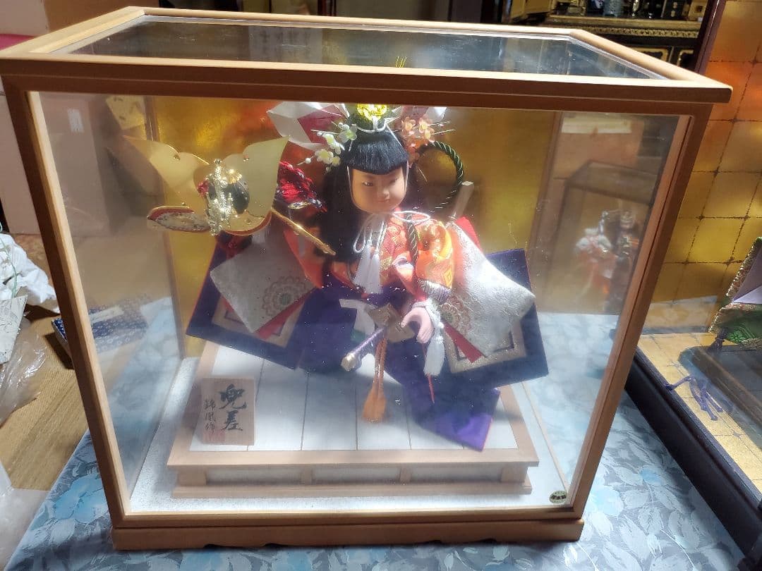 伝統的 五月人形 ケース付き 約50cm