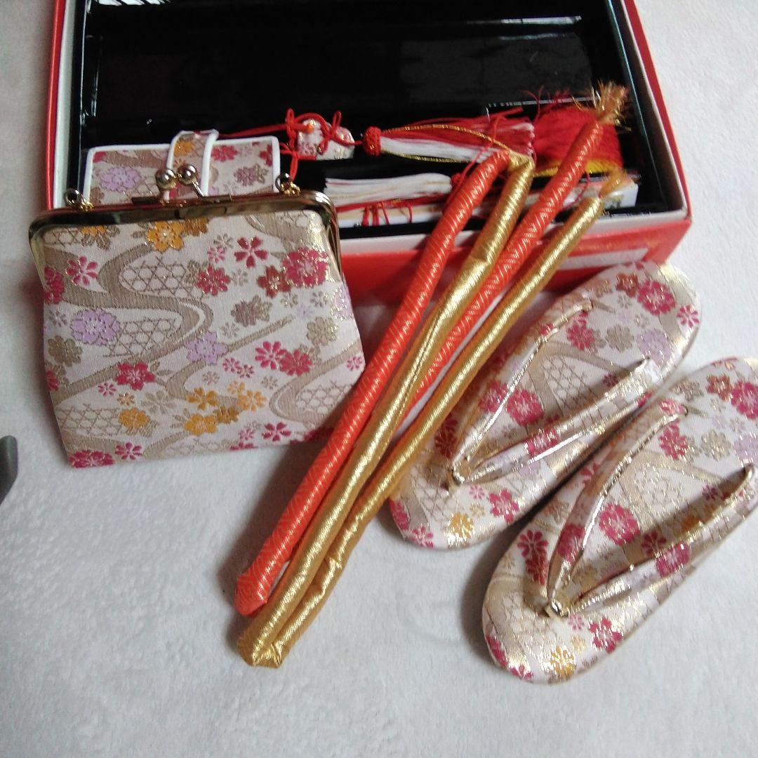 7歳向け・表側正絹・お着物のセット・目立たない汚れあり