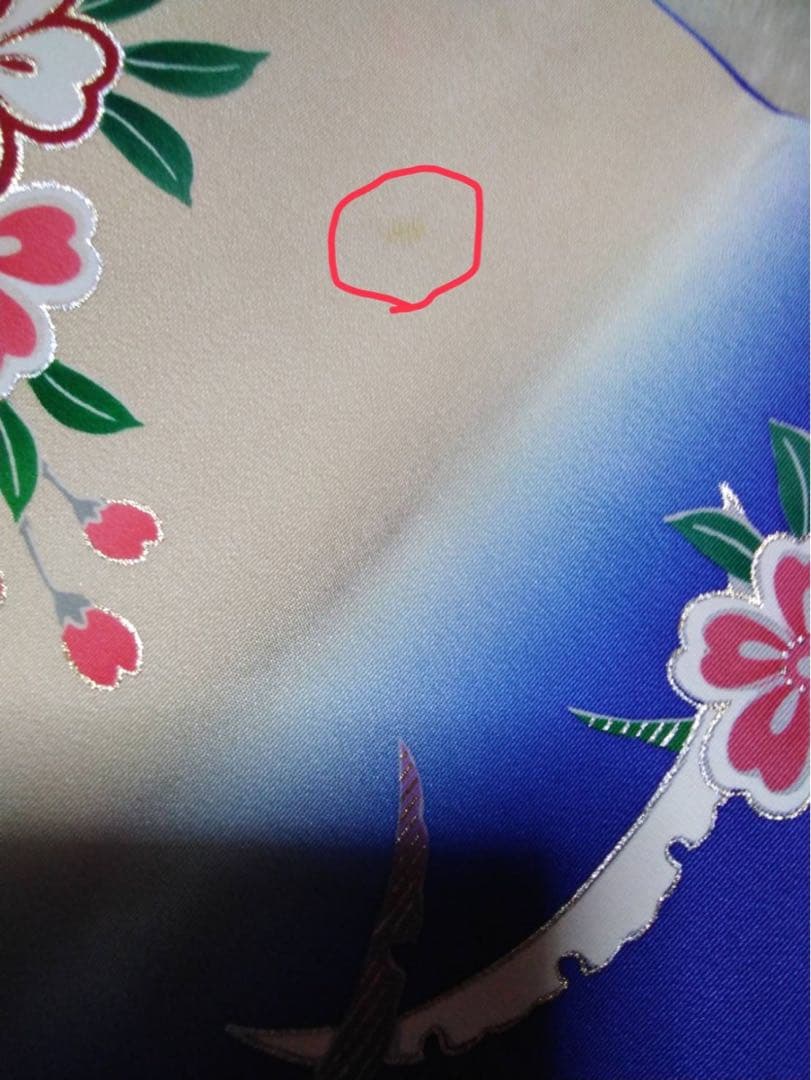 7歳向け・表側正絹・お着物のセット・目立たない汚れあり