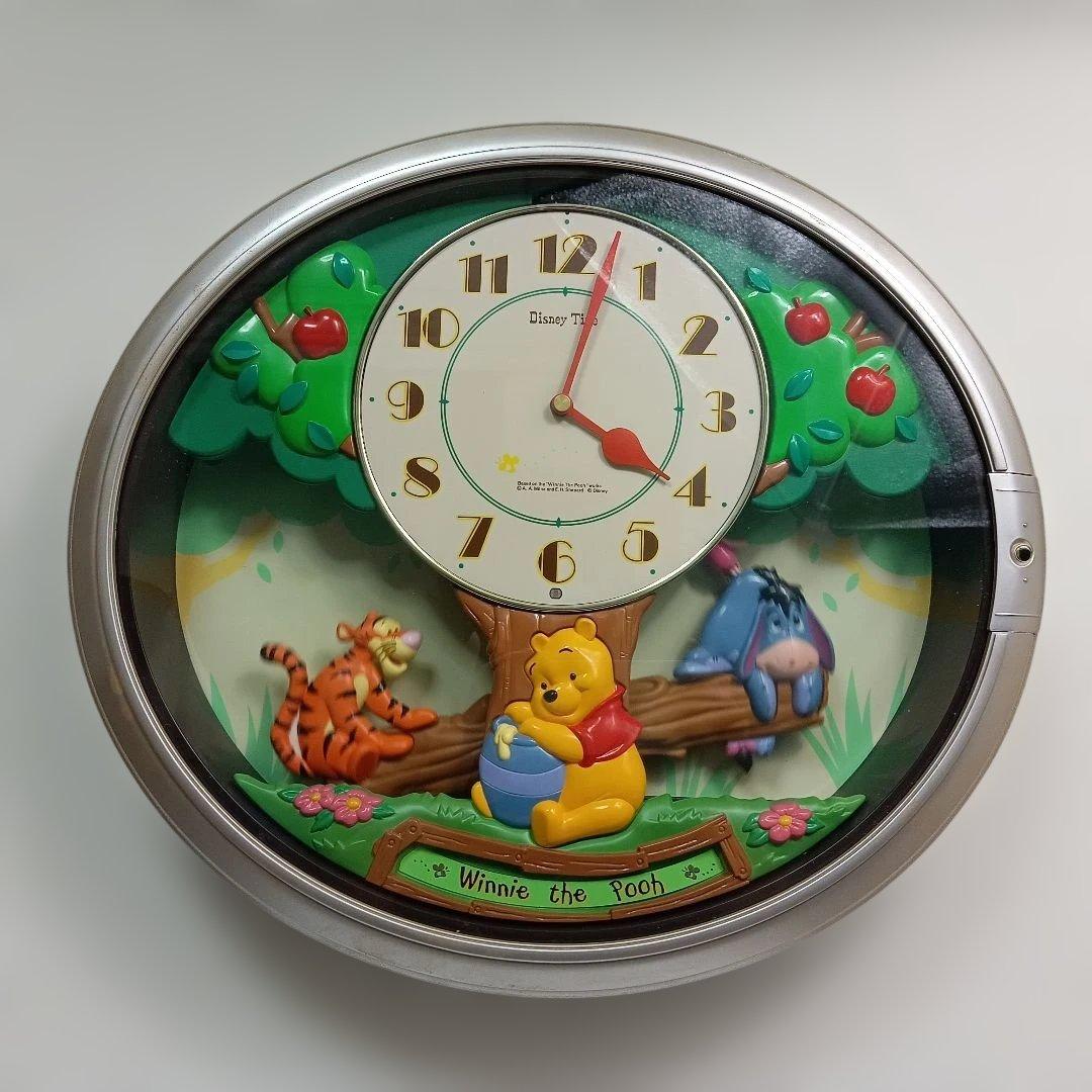 【稼働品】ディズニー　SEIKO　FW517S 掛け時計　くまのプーさん