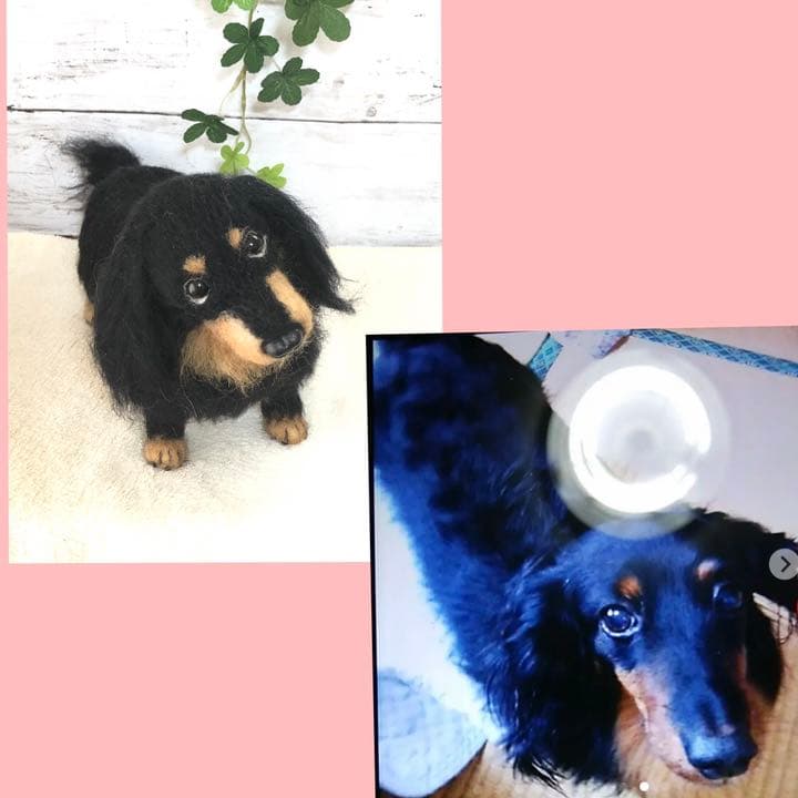 羊毛フェルト ハンドメイド オーダーメイド犬【ダックスフンド