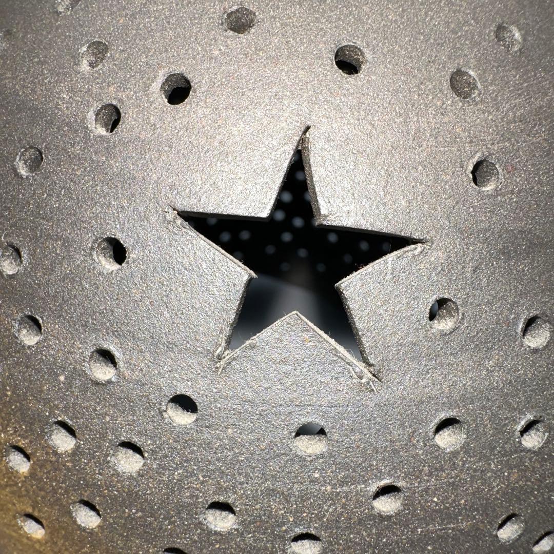 陶器製　星と月のデザインのドロップ型ランプ　間接照明　幻想的照明