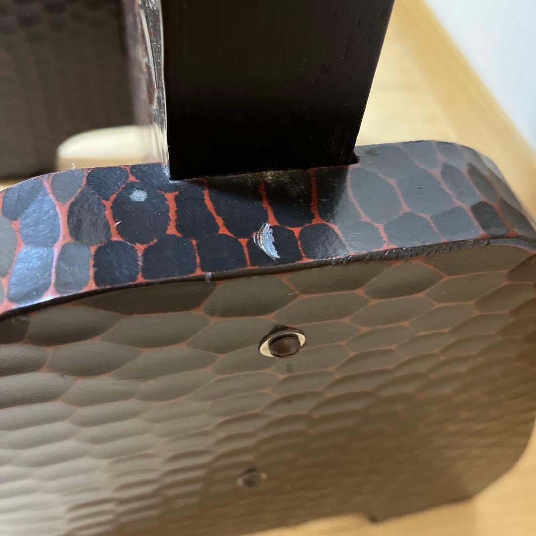 昭和レトロ　鎌倉彫三面鏡