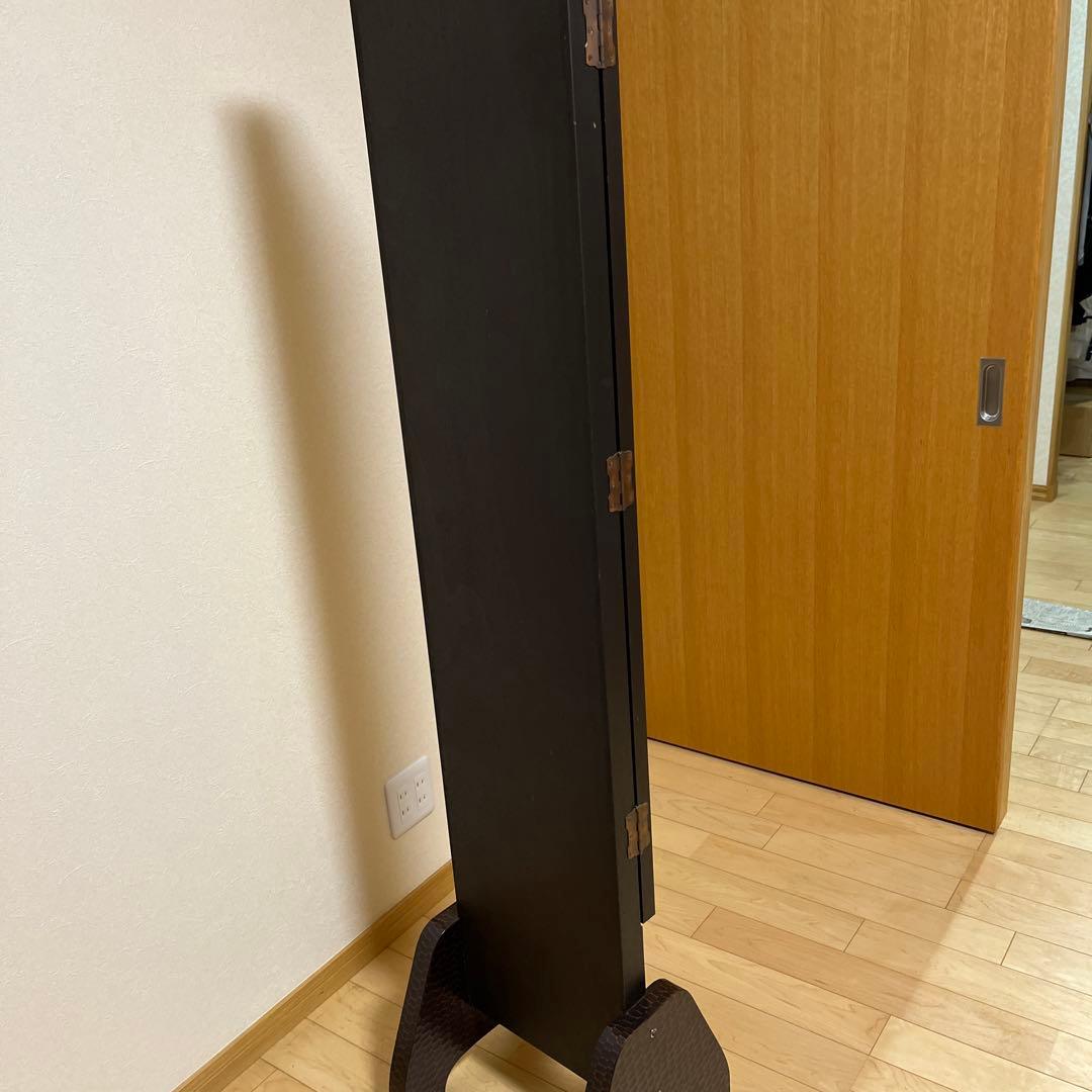 昭和レトロ　鎌倉彫三面鏡