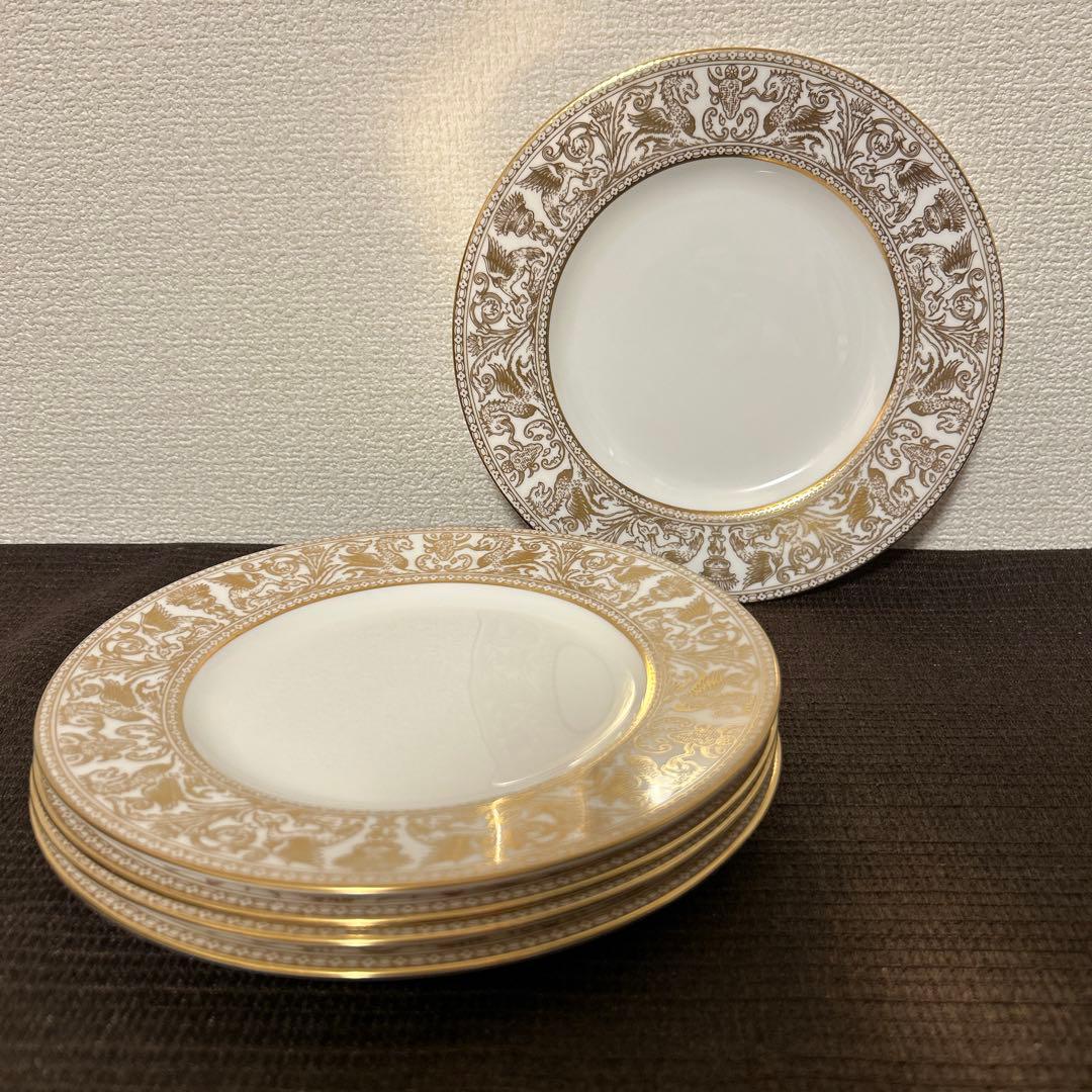 ウェッジウッド　フロレンティーン　ゴールド　デザートプレート　20.5cm