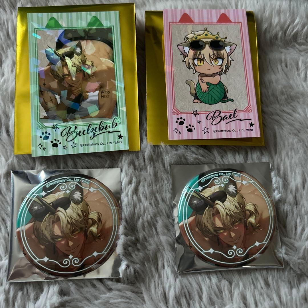 地獄のどこが悪い？プリンセスカフェ猫の日 ベルゼブブ缶バッジ2個