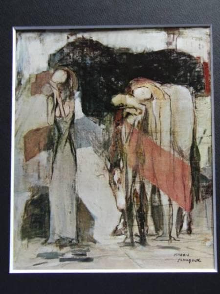 山口 薫、ひざし、限定版、額装用画集より、新品高級額、額装付、状態