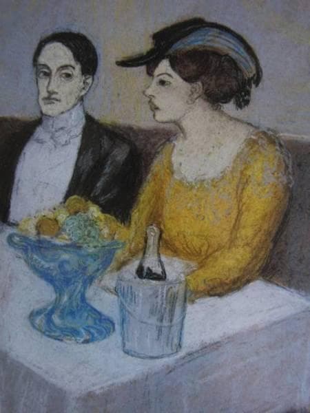 パブロ・ピカソ、「HOMME ET FEMME A TABLE」