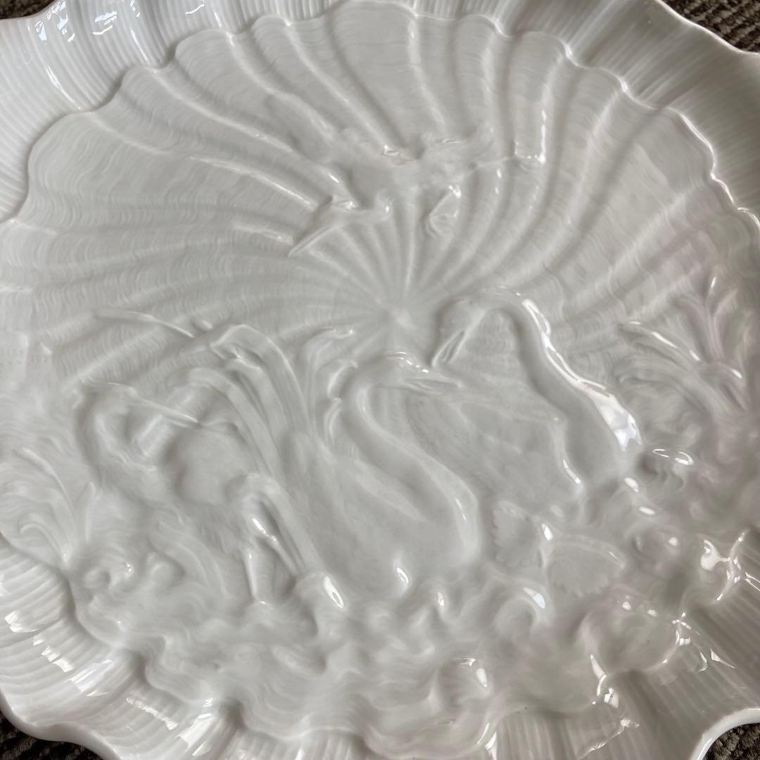 マイセン スワンサービス スワンホワイト プラター 大皿 約30cm