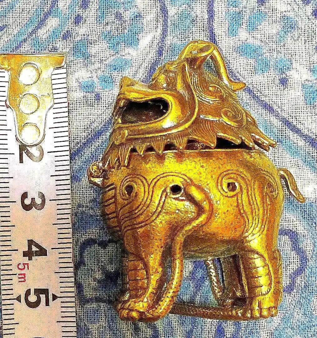魔除け！開運！金運！結界を張ります！本場チベット金銅製　古代神獣立像　祈祷済み