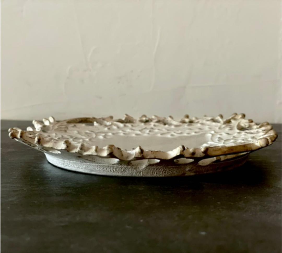 B ひし形 銀彩 イッチン 入手困難 伊藤剛俊 益子焼 透彫 ボウル 器 12