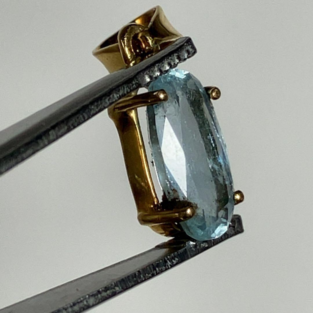 【天然アクアマリン】ペンダントトップアクセサリー高品質ct2746